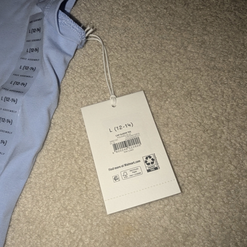 Nwt Free Assembly Women’s Light Blue Short Sleeve - Picture 3 of 4